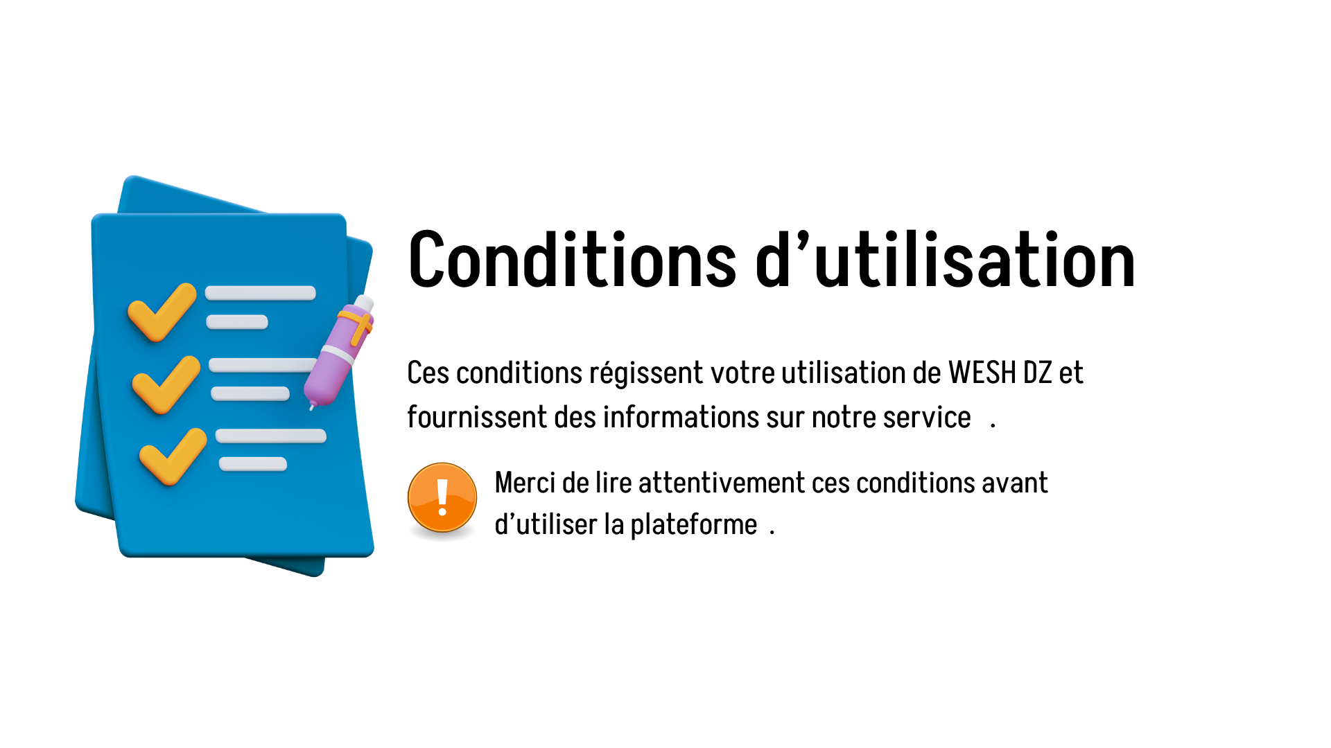 Conditions d'utilisation WeshDz